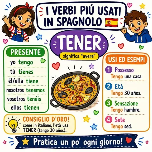 Mappa mentale: verbo TENER